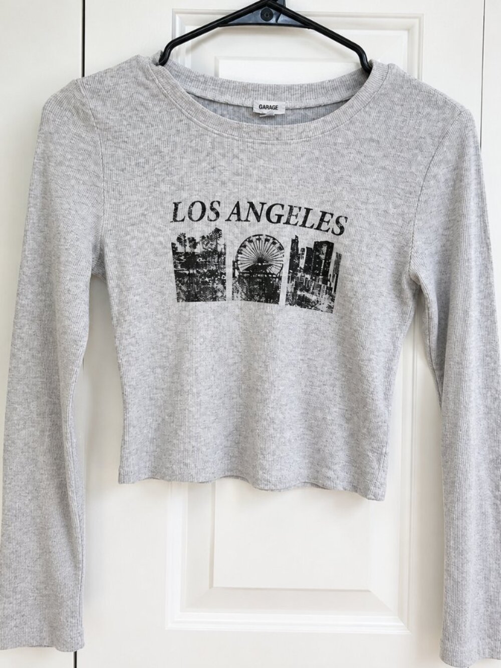 Garage Soft Fitted Long Sleeve Crop Top Y2K Basics